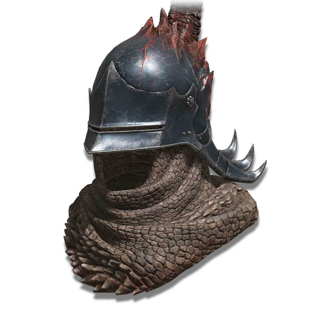 Casque de chevalier draconique